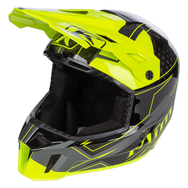 Klim F3 Carbon ECE Unruly fekete–fehér motoros sisak, 43, nordicamoto.ro