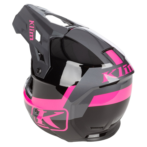 Klim F3 ECE Elevate Black motoros sisak – Knockout Pink, 33, nordicamoto.ro