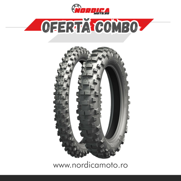 Pachet anvelopa spate Michelin 140/80-18 Enduro Xtreme + anvelopa fata Michelin Enduro Medium 90/100-21, 1, nordicamoto.ro