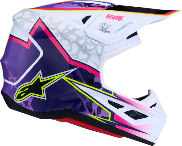 Alpinestars S-M7 Blaster sisak, lila/rózsaszín/fehér, M-es méret, 6, nordicamoto.ro