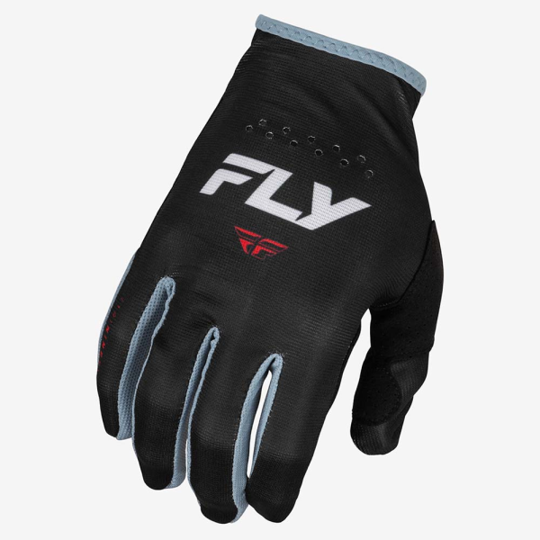 Fly Lite motorkerékpáros kesztyű, fekete/fehér/piros, S-es méret, 1, nordicamoto.ro