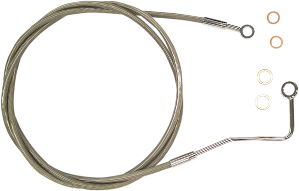 Xr Stainless Upper Brake Line Silver, Polished Oversize [+152 mm (6'')], 2, nordicamoto.ro