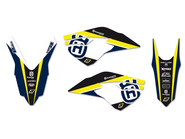 Dream 4 Graphics Kit Black, Blue, White, Yellow, 1, nordicamoto.ro
