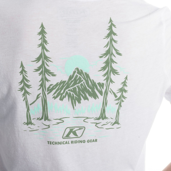 Tricou Dama Klim Canyon Tri-blend Dusty White - Hedge Green, 9, nordicamoto.ro