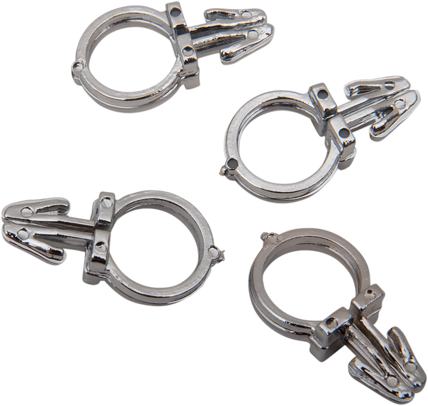Handlebar Wiring Clips Chrome, 1, nordicamoto.ro