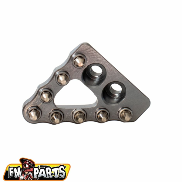 Megnövelt fékpedál-fedél FM-Parts V2 KTM/Husqvarna/GasGas modellekhez, pisztolyfém szürke, 2, nordicamoto.ro