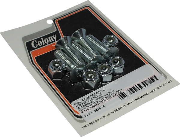 Disc Rear Rotor To Hub Screw And Nut Kit Silver, 1, nordicamoto.ro