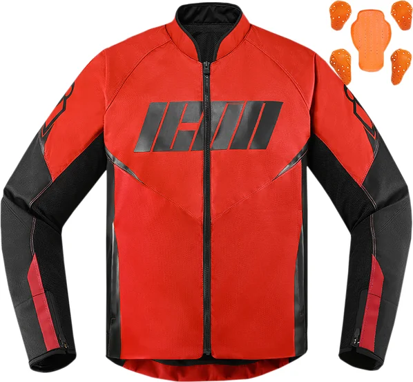 Geaca Textila Icon Hooligan Black/Red 3XL, 1, nordicamoto.ro