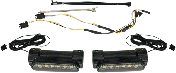 Dynamic Amber/white Engine Guard Leds Black, 2, nordicamoto.ro