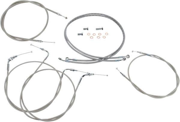 Stainless Handlebar Cable/line Kit Silver, 1, nordicamoto.ro