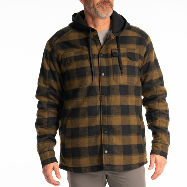 Targhee Fleece Lined Flannel Hoodie Black - Monument (Non-Current), 13, nordicamoto.ro