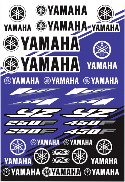 Sticker Sheet Black, Blue, White, 1, nordicamoto.ro