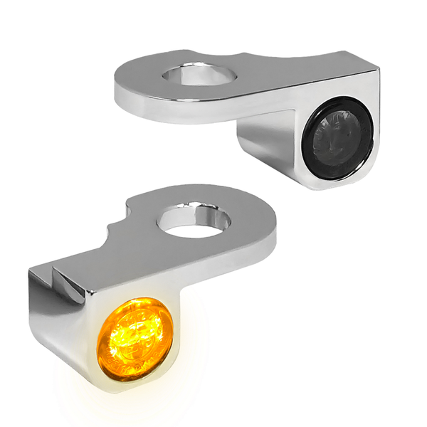 Nano Series Handlebar Turn Signals Chrome, 2, nordicamoto.ro