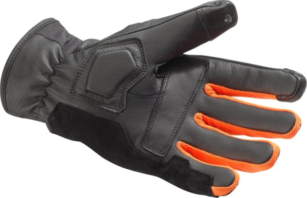 KTM TOURRAIN WP bőrkesztyű – narancssárga/fekete – M/9-es méret, 2, nordicamoto.ro