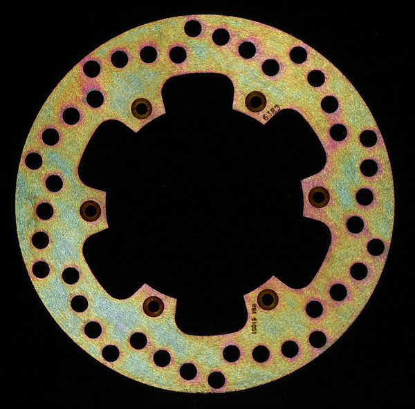 Round D-series Fixed Offroad Brake Rotor Gold, Zinc, 1, nordicamoto.ro