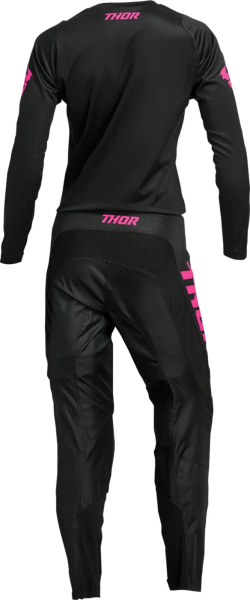 Tricou Dama Thor Sector Minimal Black/Fluo Pink XS, 3, nordicamoto.ro