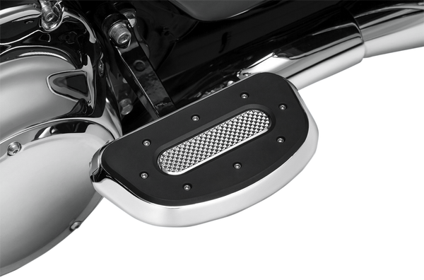 Heavy Industry Driver And Passenger Floorboards Black, Silver, 2, nordicamoto.ro