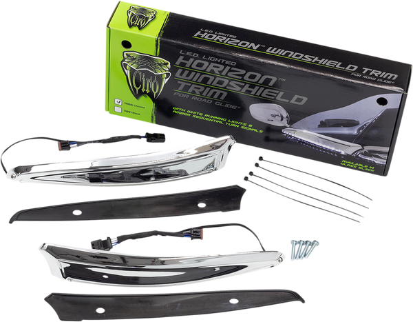 Horizon Led Lighted Windshield Trim Chrome, 3, nordicamoto.ro