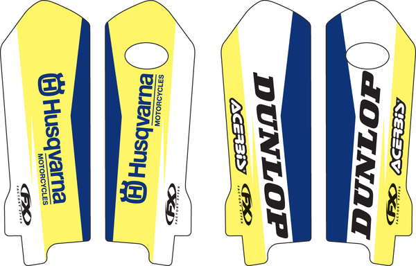 Lower Fork Guard Graphics Blue, White, Yellow, 1, nordicamoto.ro