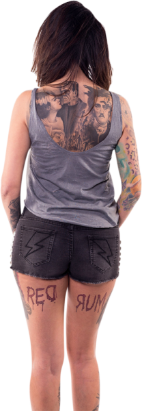Women's Skull And Crossbones Loose Tank Top Gray M, 2, nordicamoto.ro