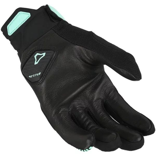 Manusi de piele dama MACNA OBTAIN LEATHER S Negru/Verde mentă, 6, nordicamoto.ro