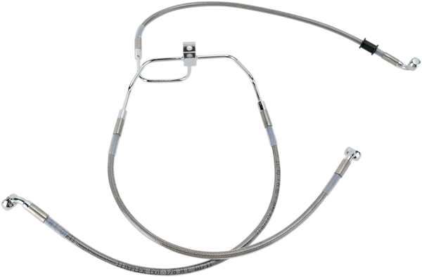 Stainless Steel Brake Line Kit Silver, Clear-coated, 2, nordicamoto.ro