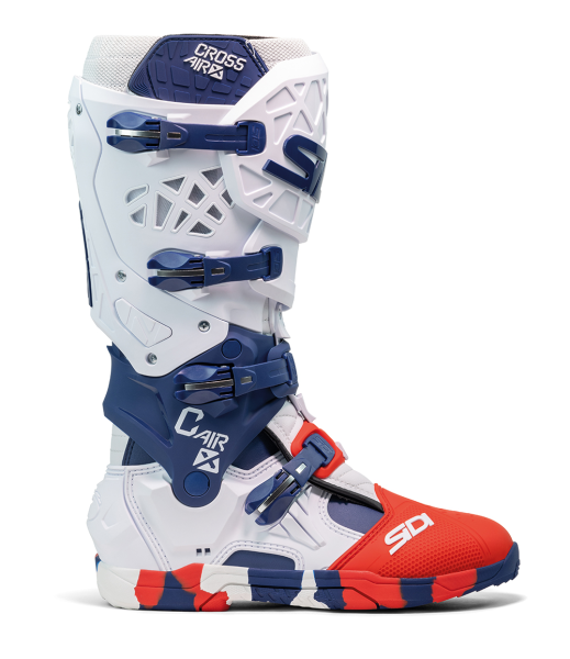 Sidi Crossair X csizma, fehér/sötétkék/piros, 40-es méret, 6, nordicamoto.ro