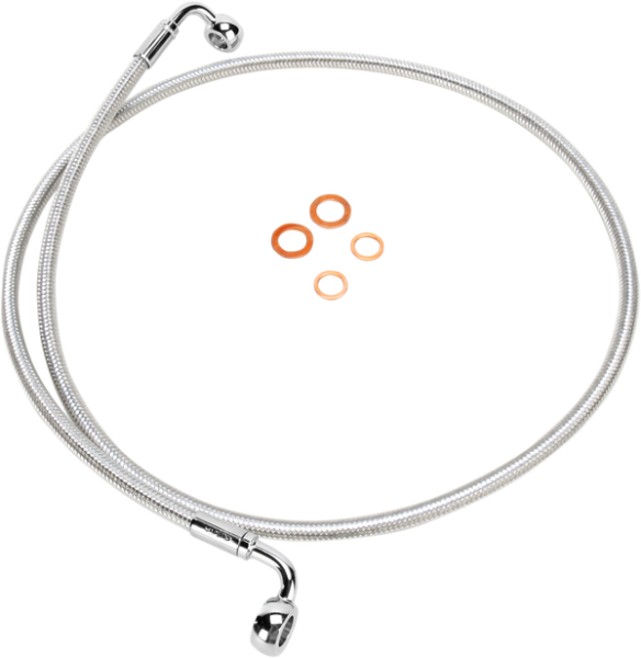 E-z Align Dot Braided Single Disc Front Brake Line Chrome, Sterling Chromite® Ii, 3, nordicamoto.ro