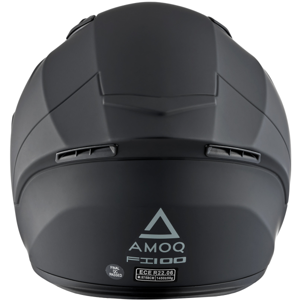 AMOQ FI100 Solid Matt fekete M méretű sisak, 3, nordicamoto.ro