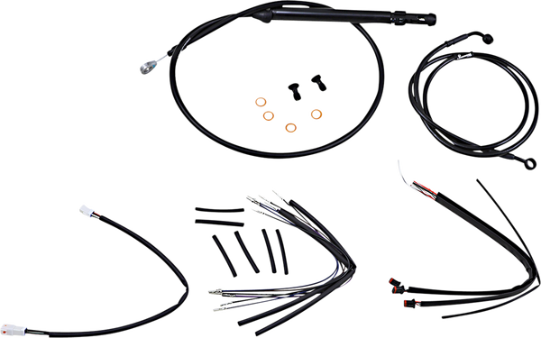 Handlebar Cable And Brake Line Kit For Burly Ape Handlebars Black, 1, nordicamoto.ro