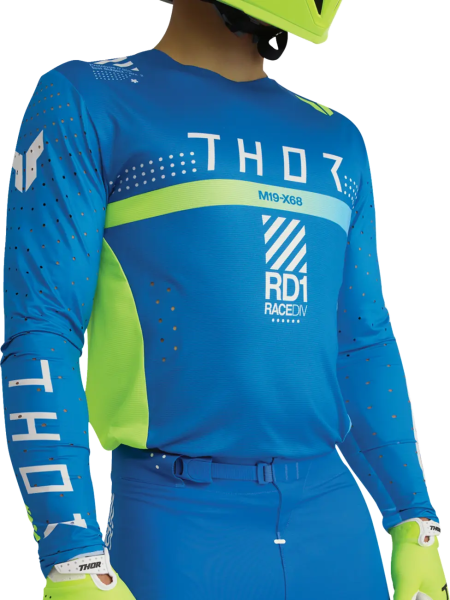 Thor Sportmode Synth Blue póló, 2XL, 10, nordicamoto.ro