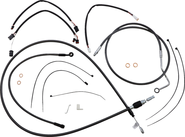Black Pearl Designer Handlebar Installation Kit Black, 1, nordicamoto.ro