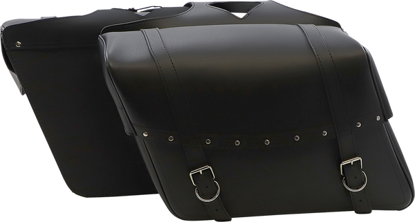 Highwayman Rivet Slant-style Saddlebags Black Jumbo, 1, nordicamoto.ro