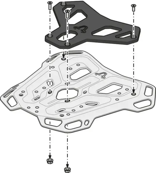 Adventure Rack porfestett fekete, 6, nordicamoto.ro