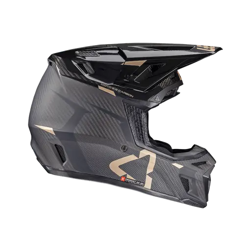Leatt 9.5 Carbon V25 fekete/arany sisak + XL védőszemüveg, 5, nordicamoto.ro