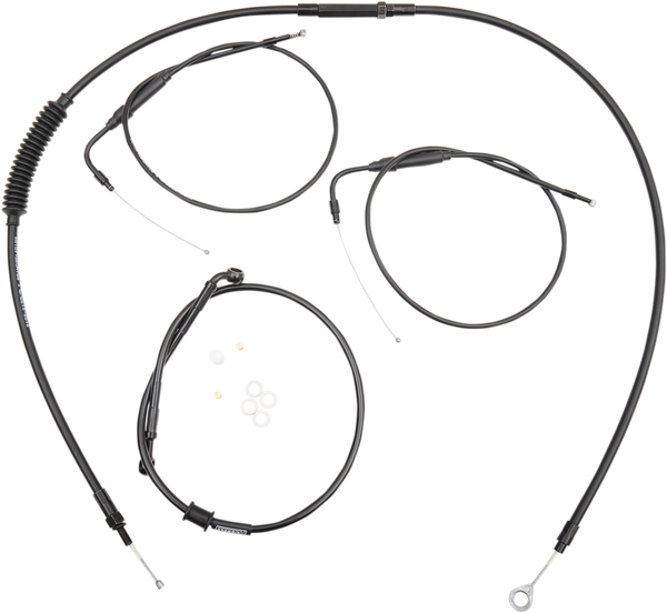 Handlebar Cable And Brake Line Kit For Clubman Handlebars Black, 1, nordicamoto.ro