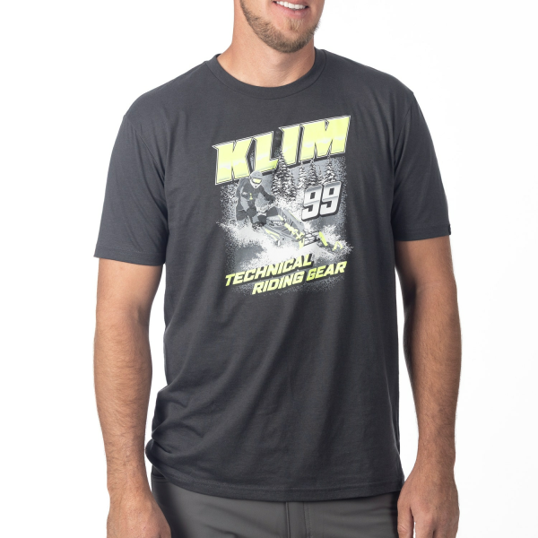 Klim Speedway Tri-blend póló, fekete – Knockout Pink, 8, nordicamoto.ro
