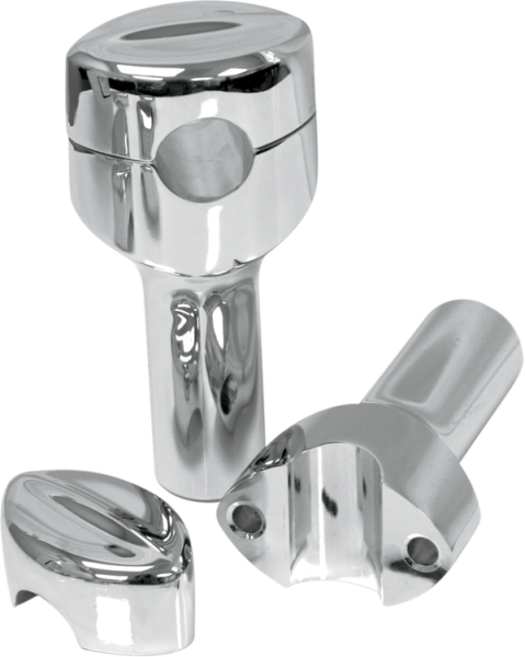 Hefty Handlebar Riser For 1-1/4(r) Handlebars Silver, 2, nordicamoto.ro