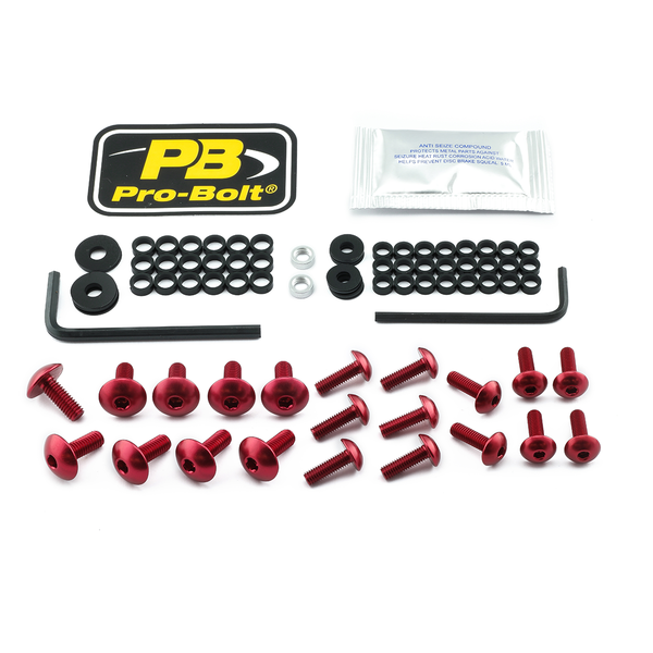 Fairing Bolt Kit For Kawasaki Red, 1, nordicamoto.ro