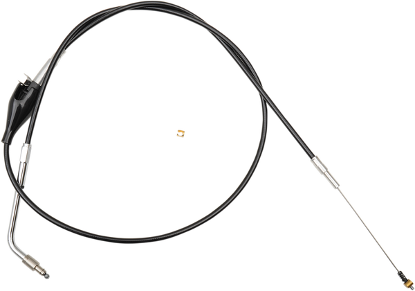 Black Vinyl Braided Handlebar Idle Cable Black 38 cm - 43 cm (15' - 17'), 1, nordicamoto.ro