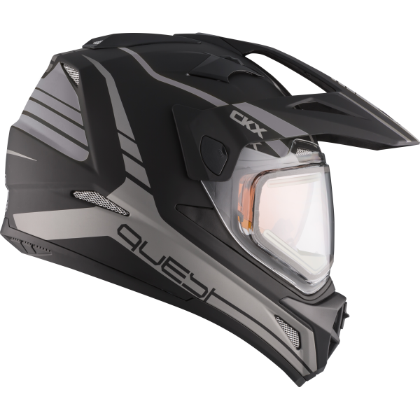 CKX Helmet QUEST RSV Straightline with electric visor Matt grey XS XS, 1, nordicamoto.ro