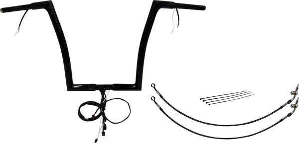 Plug & Play Ez Install 1-1/4(r) Flat Top Handlebar Kit Black, 3, nordicamoto.ro