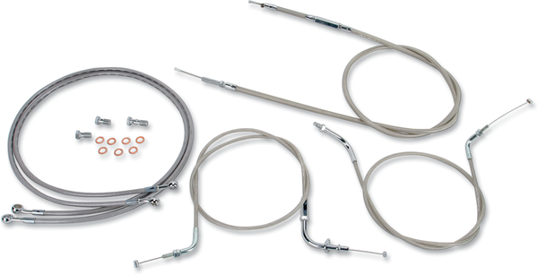 Stainless Handlebar Cable/line Kit Silver, 1, nordicamoto.ro