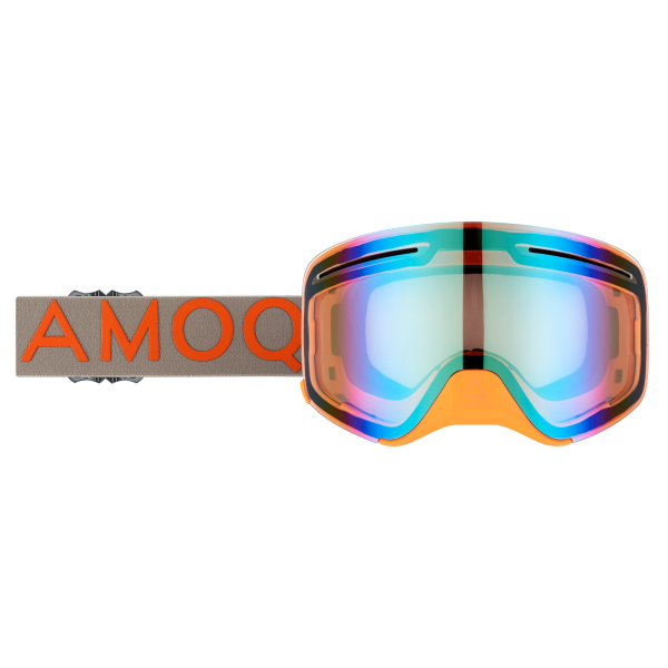 AMOQ Vision Vent+ Magnetic Goggles Gray/Orange - Gold Mirror, 1, nordicamoto.ro