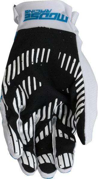 Manusi MOOSE RACING MX2 Alb/Negru/Albastru S, 4, nordicamoto.ro