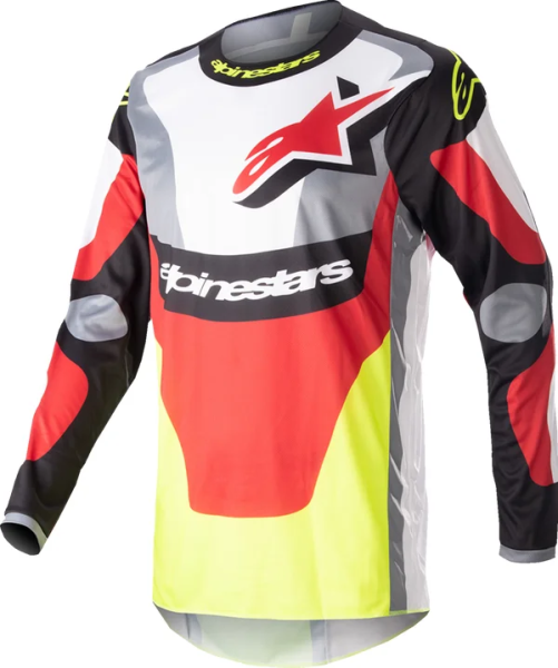 Tricou Alpinestars Fluid Agent Red/Yellow L, 3, nordicamoto.ro