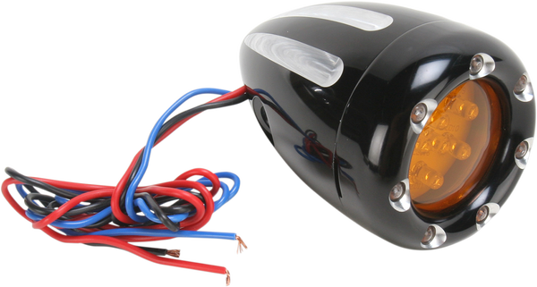 Deep Cut Factory Style Turn Signals W/ Led Fire Ring Black, 1, nordicamoto.ro