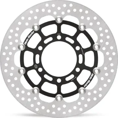 Halo sorozatú úszó rotor – fekete, ezüst, rozsdamentes acél, 1, nordicamoto.ro
