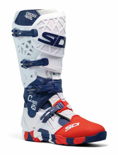 Sidi Crossair X csizma, fehér/sötétkék/piros, 40-es méret, 1, nordicamoto.ro