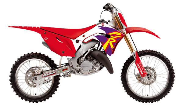 Graphic Kit Retro With Seat Cover White, Red, Purple, 1, nordicamoto.ro